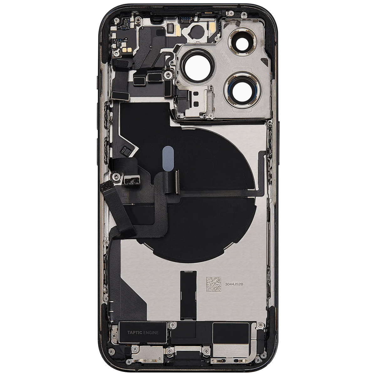 Back Housing W/ Charging Port Flex & Small Parts For I Phone 14 Pro (Us Version) (Used Oem Pull: Grade B) (Space Black)