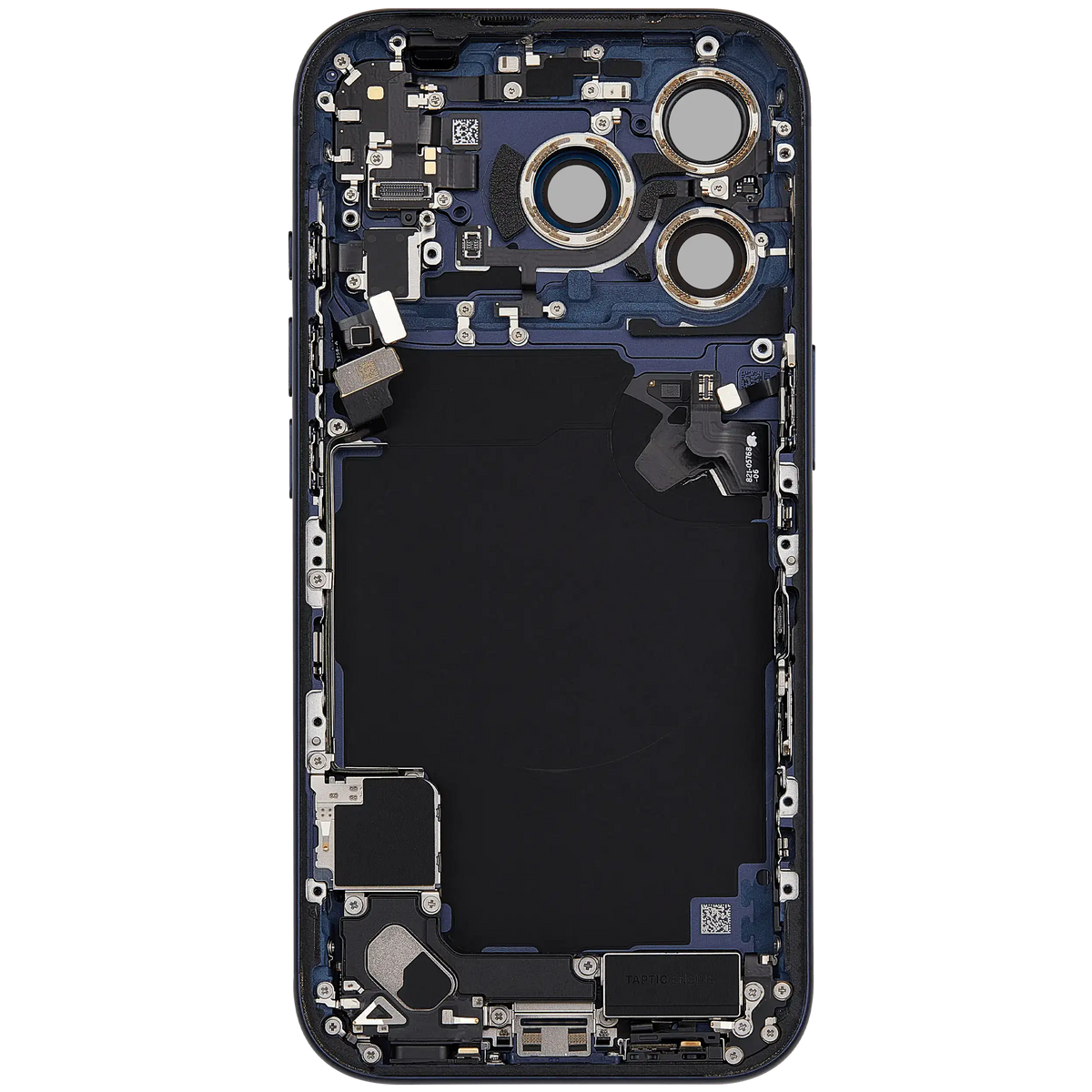 Back Housing W/ Charging Port Flex & Small Parts For I Phone 17 Pro (Eu / Global Version) (Used Oem Pull: Grade C) (Deep Blue)