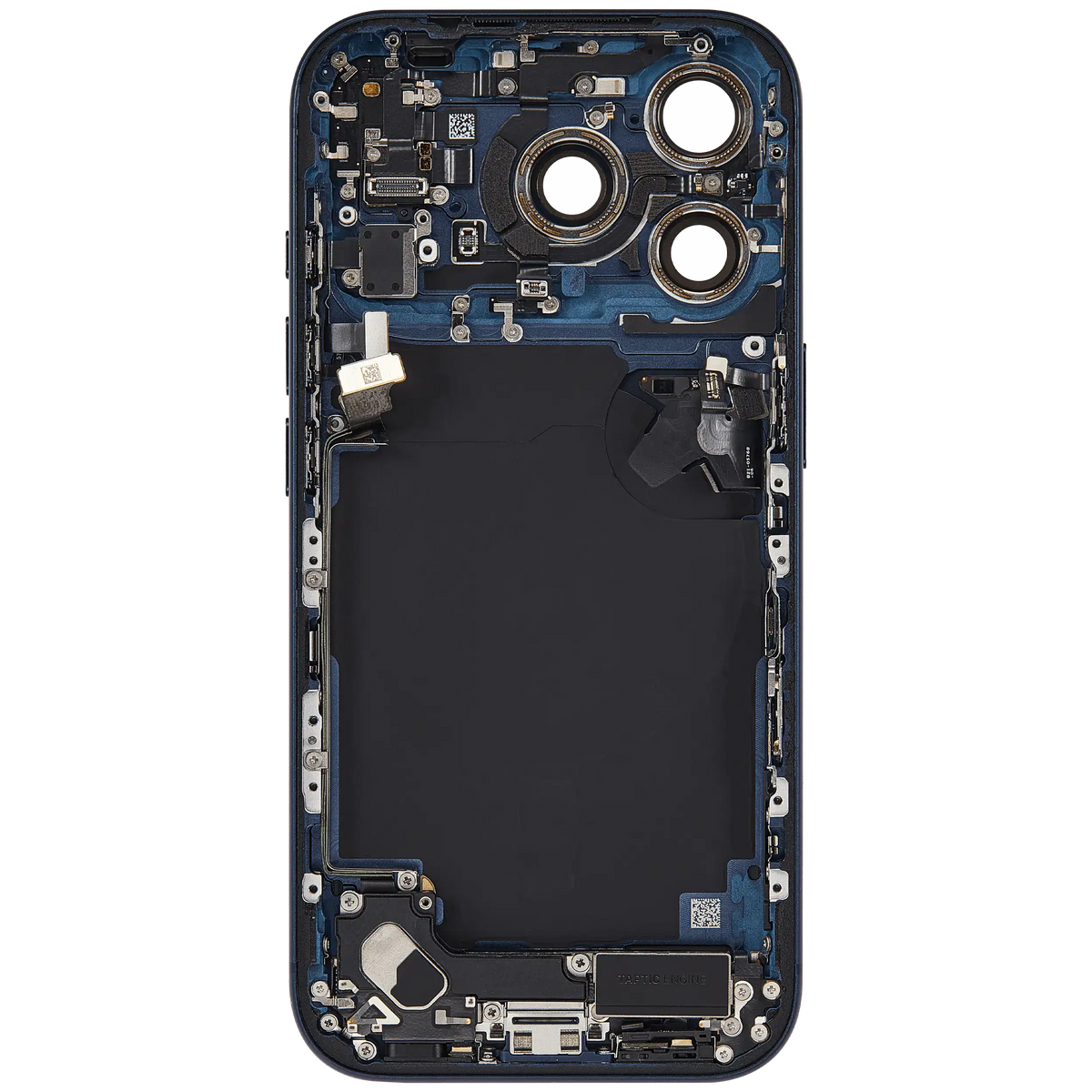 Back Housing W/ Charging Port Flex & Small Parts For I Phone 17 Pro (Us Version) (Used Oem Pull: Grade B) (Deep Blue)