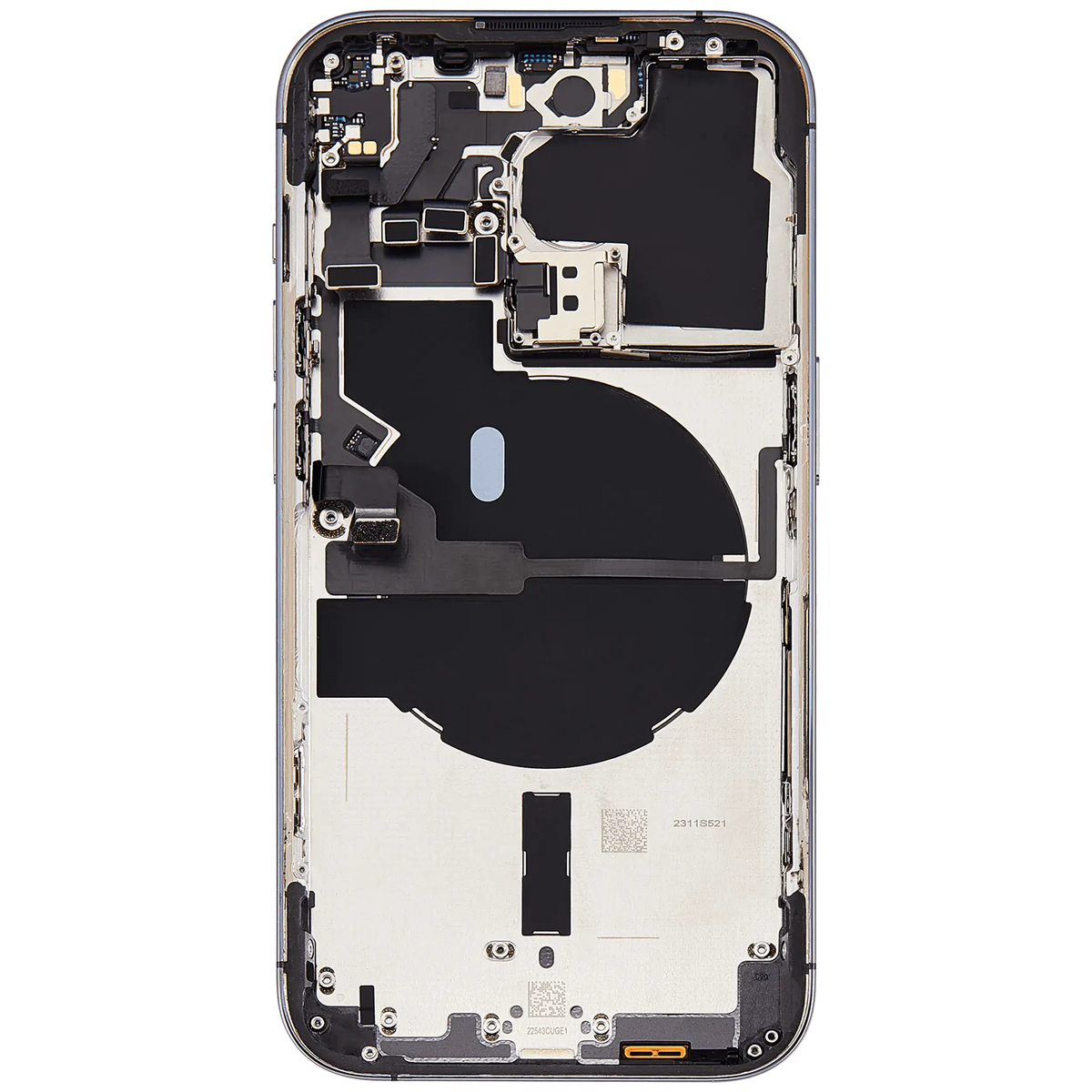 Back Housing W/ Small Parts For I Phone 14 Pro (Eu / Global Version) (Used Oem Pull: Grade B) (Deep Purple)