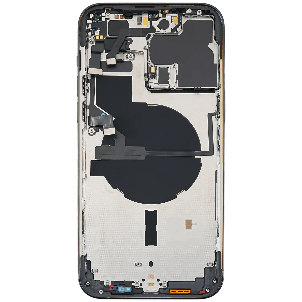Back Housing W/ Small Parts For I Phone 14 Pro Max (Eu / Global Version) (Used Oem Pull: Grade C) (Space Black)