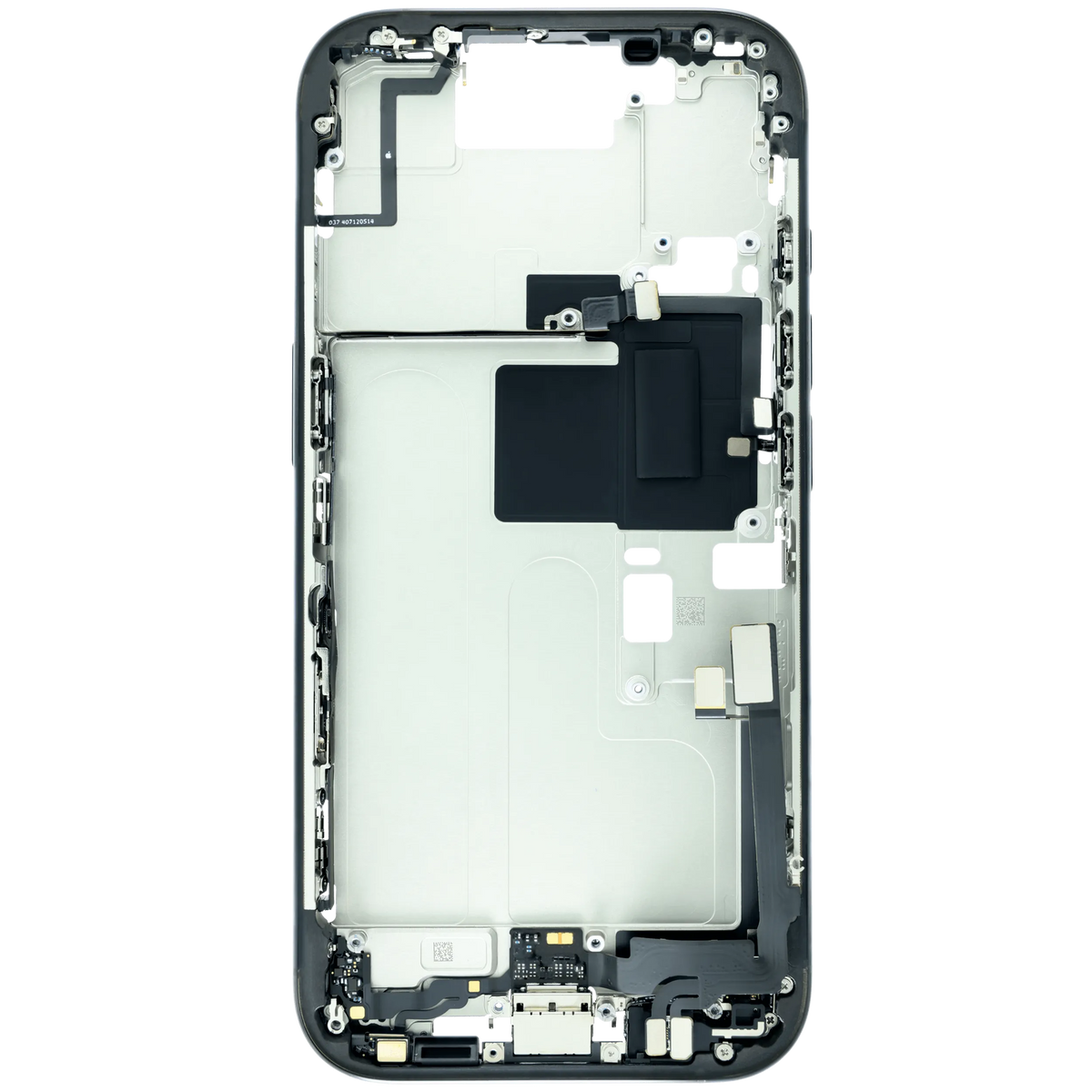 Back Housing With Battery, Charging Port Flex & Small Parts For I Phone 16 Pro (Genuine Oem) (Us Version) (Black Titanium)