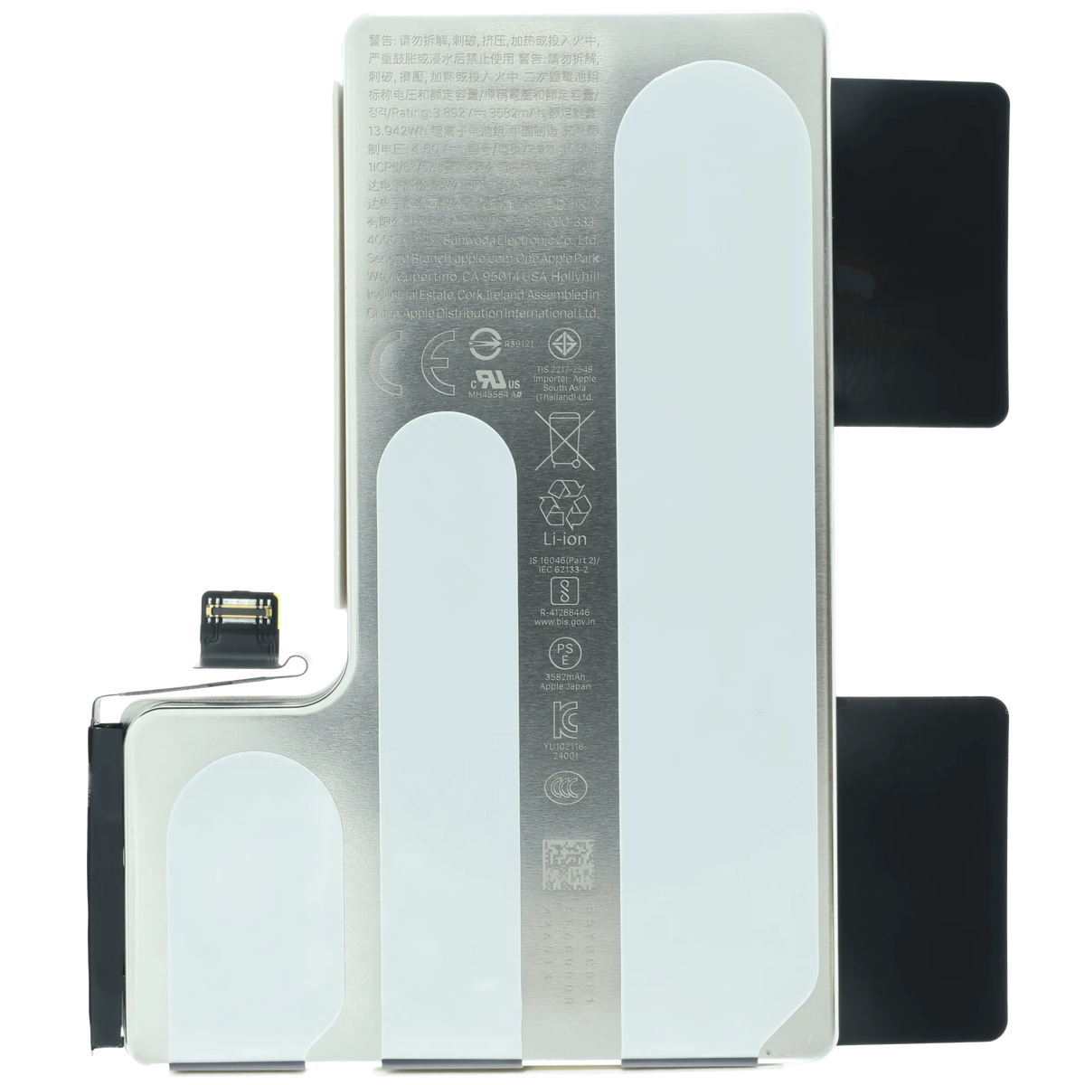 Back Housing With Battery, Charging Port Flex & Small Parts For I Phone 16 Pro (Genuine Oem) (Us Version) (Black Titanium)