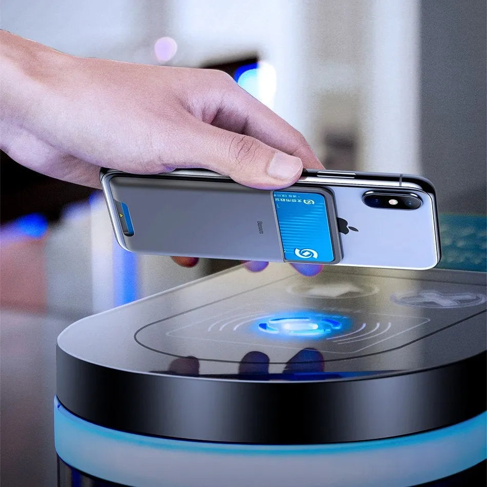 Baseus ACKD-A0G Back Stick Silicone Card Bag French Dark Grey