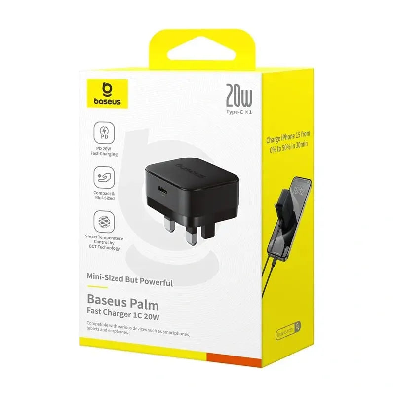 Baseus Palm 20W PD Type-C Ultra Fast Charger Black