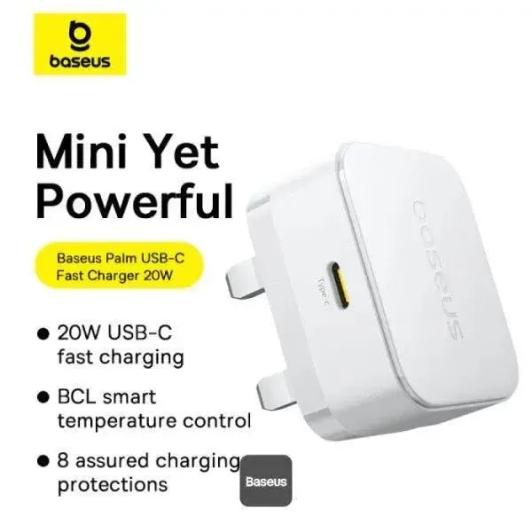 Baseus Palm 20W PD Type-C Ultra Fast Charger White