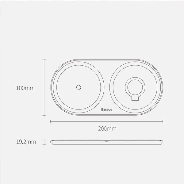 Baseus Wireless Charger Planet 2-in-1 Cable Winder QC Wireless Charging (Type-C 3A, 1m) Black WXPL-B02