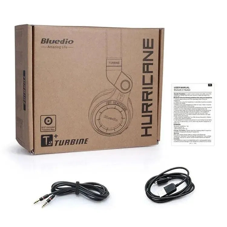 Bluedio T2 Turbine Wireless Bluetooth 4.1 Stereo Headphones Headset With Mic & Micro SD Card Slot & FM Radio White
