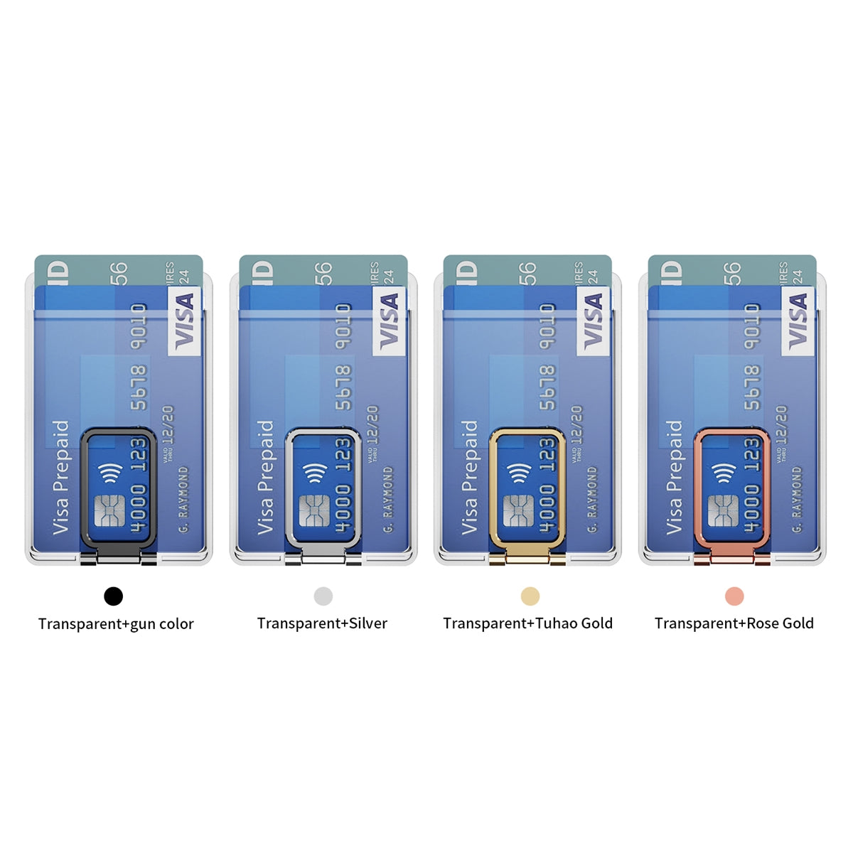 Crystal Magnetic Magsafe Card Holder With Bracket Black