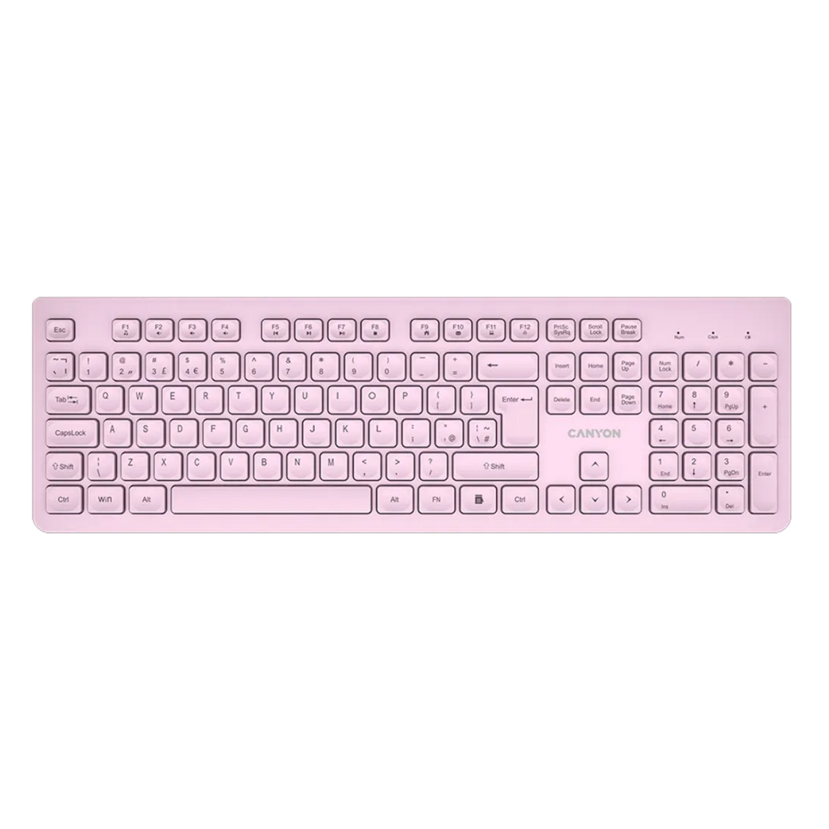 Canyon Silent Wireless Keyboard HKB-W01 Pink