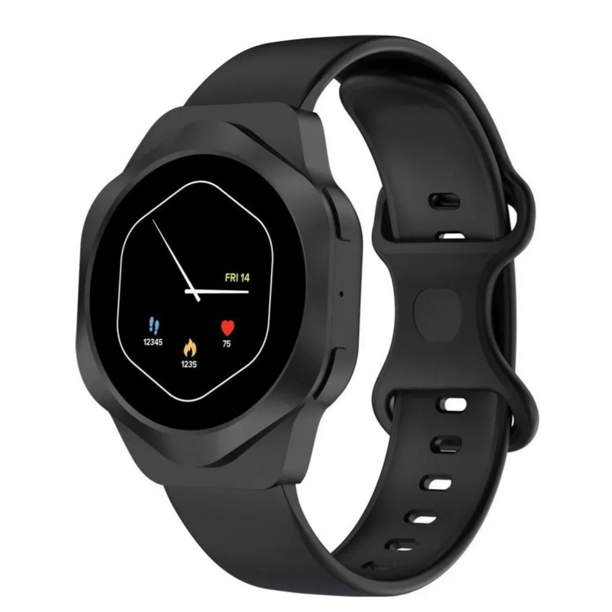 Canyon Smart Watch Hexagon 88 2 Strap / Metal / Silicon Black