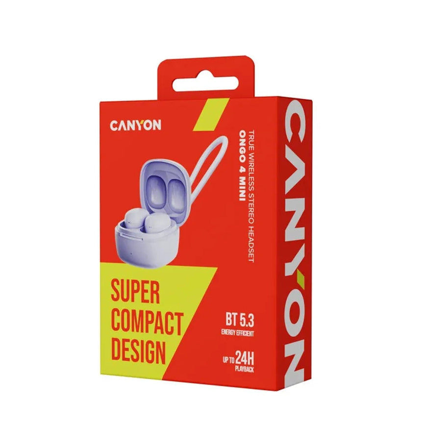 Canyon True Wireless Stereo Headset OnGo 4 Mini Purple