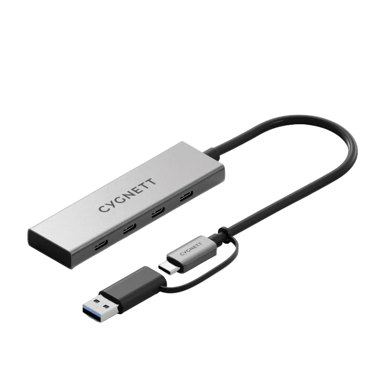 Cygnett CY5390CYHUB  4 In 1 Type-C To 4 Type-C Hub With USB Adaptor