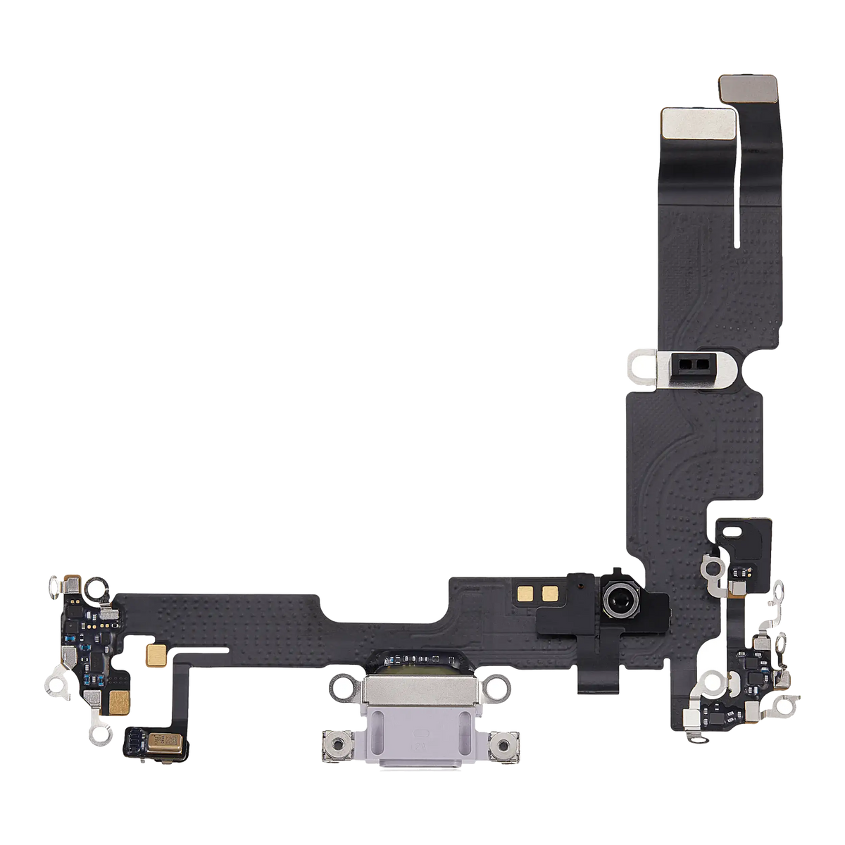 Charging Port Flex Cable For I Phone 14 Plus (Used Oem Pull) (Purple)