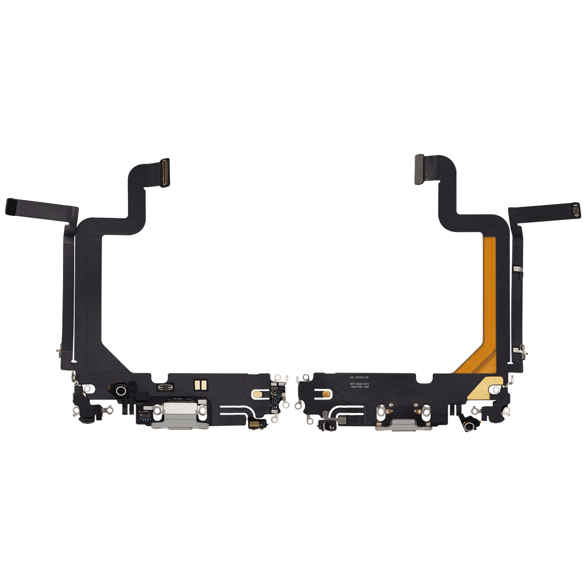 Charging Port Flex Cable For I Phone 14 Pro Max (Used Oem Pull) (Silver)