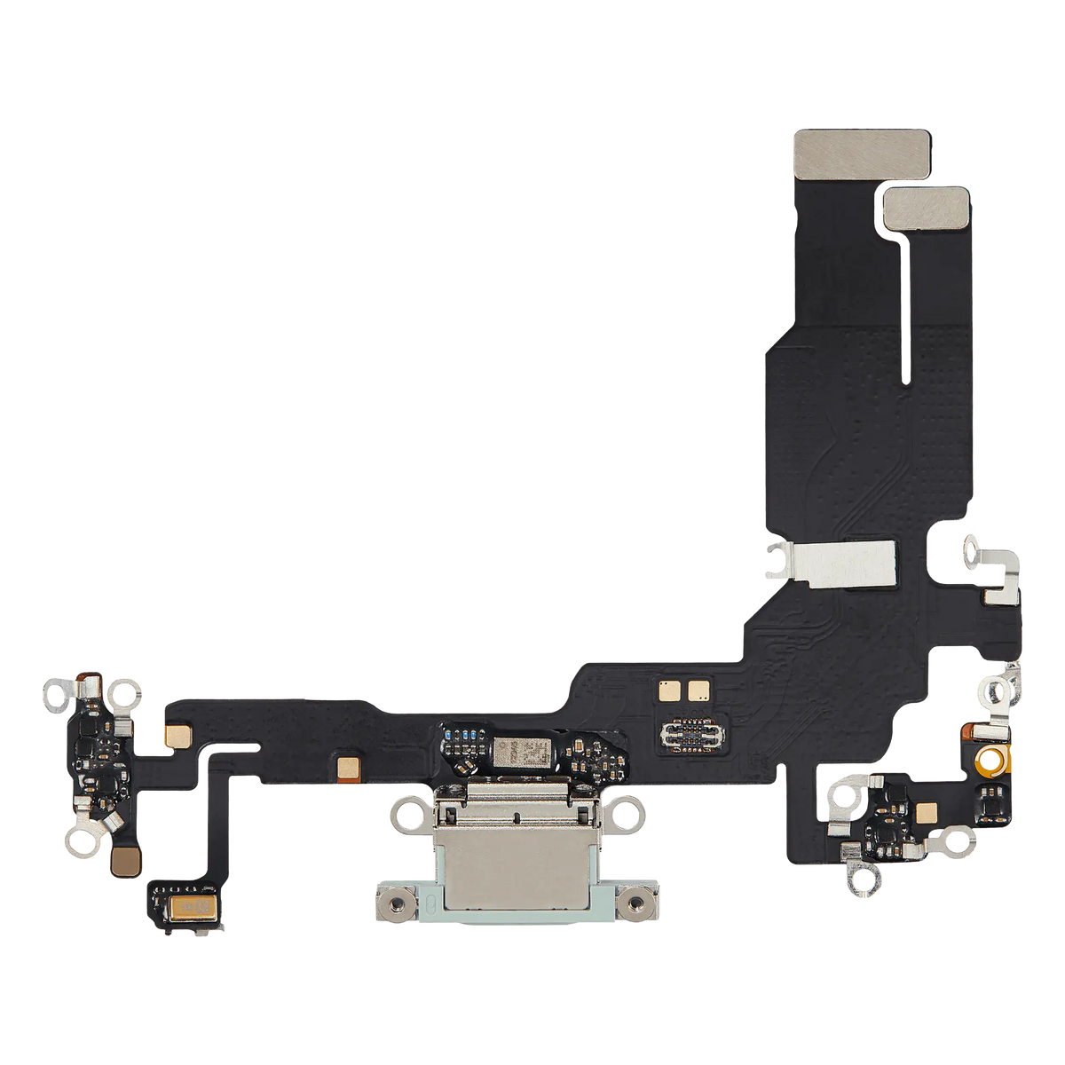 Charging Port Flex Cable For I Phone 15 (Aftermarket Plus) (Green)