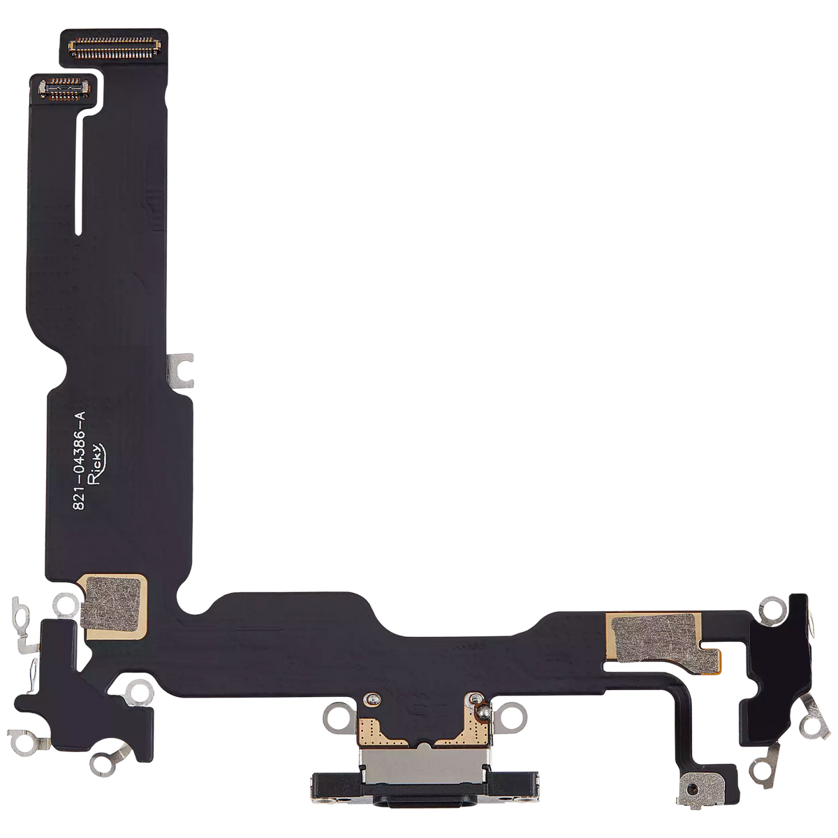 Charging Port Flex Cable For I Phone 15 Plus (Aftermarket Plus) (Black)