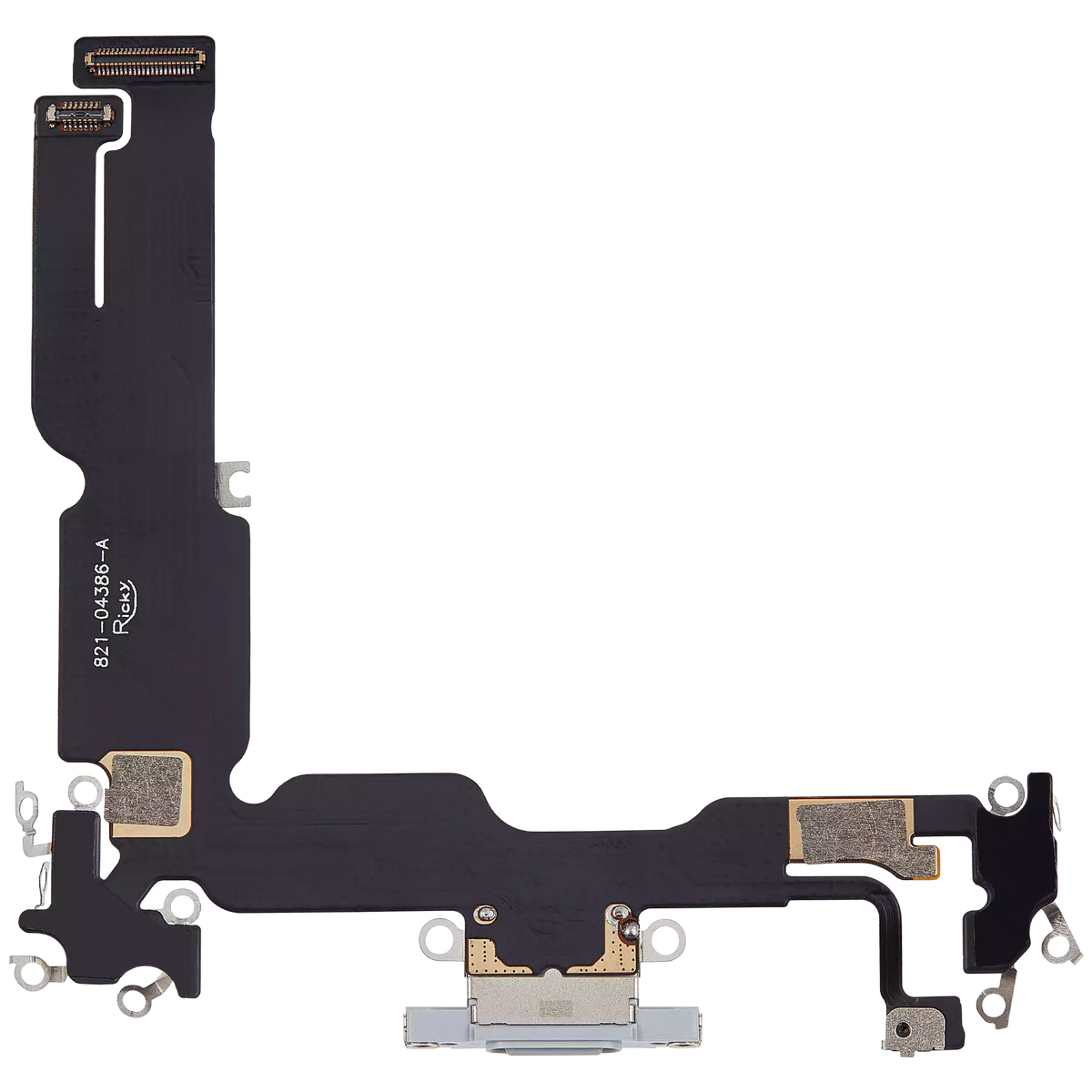 Charging Port Flex Cable For I Phone 15 Plus (Aftermarket Plus) (Blue)