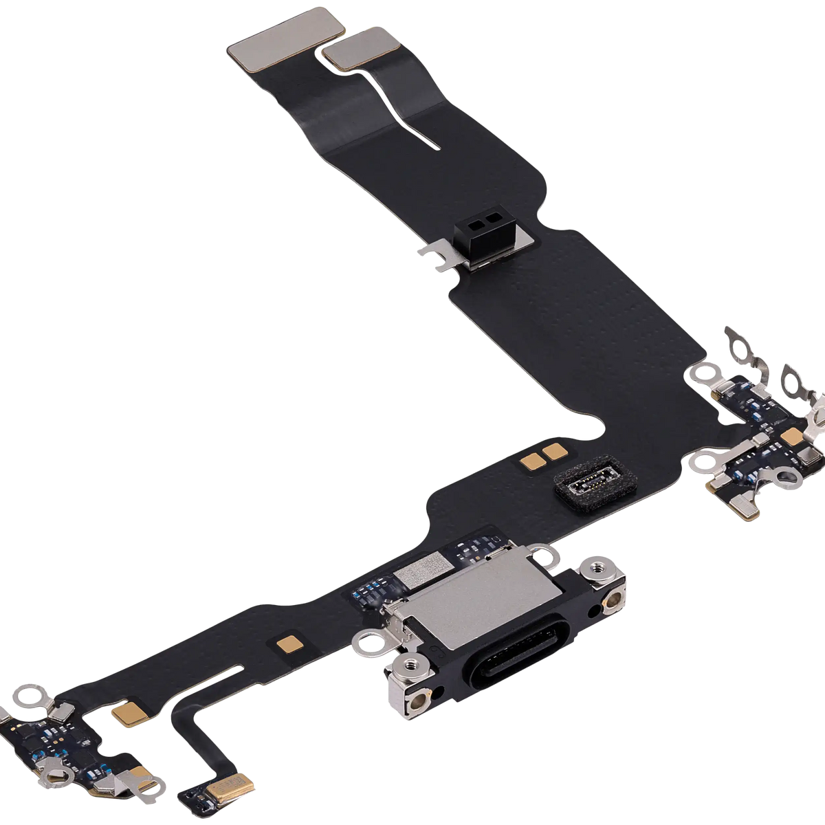 Charging Port Flex Cable For I Phone 15 Plus (Used Oem Pull) (Black)