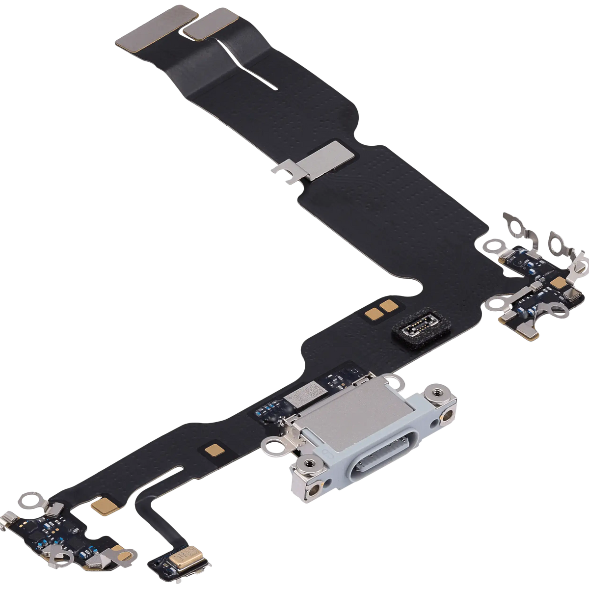 Charging Port Flex Cable For I Phone 15 Plus (Used Oem Pull) (Blue)