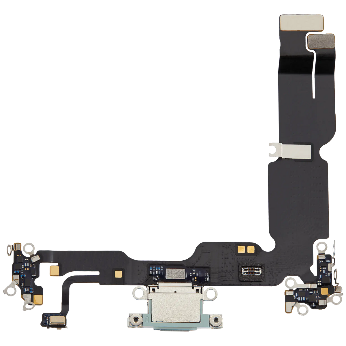 Charging Port Flex Cable For I Phone 15 Plus (Used Oem Pull) (Green)