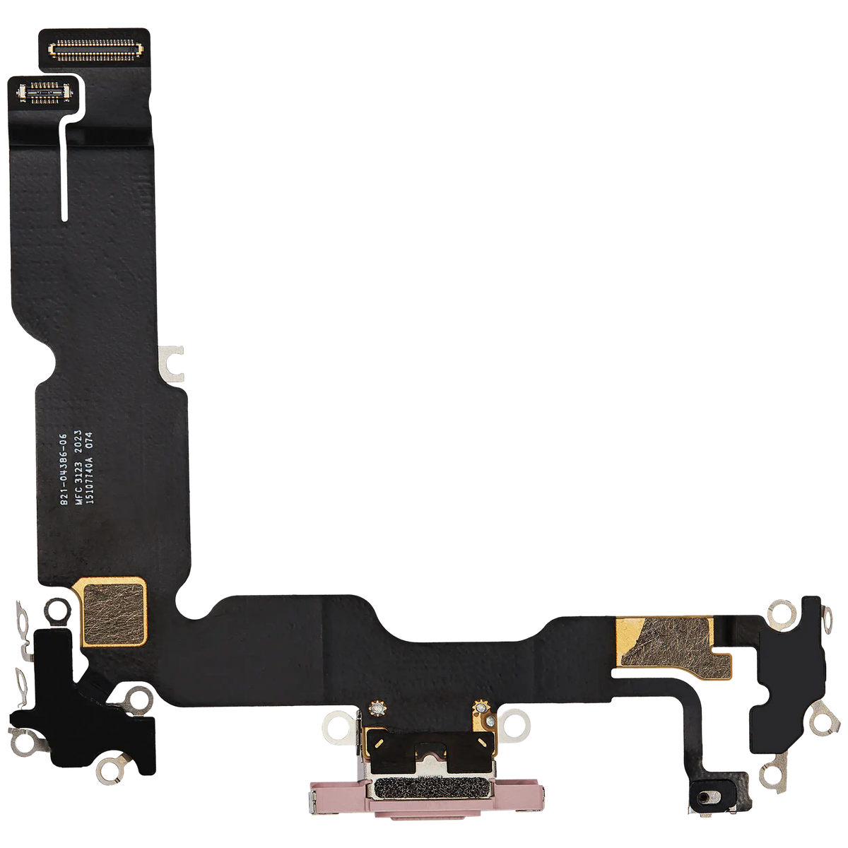 Charging Port Flex Cable For I Phone 15 Plus (Used Oem Pull) (Pink)