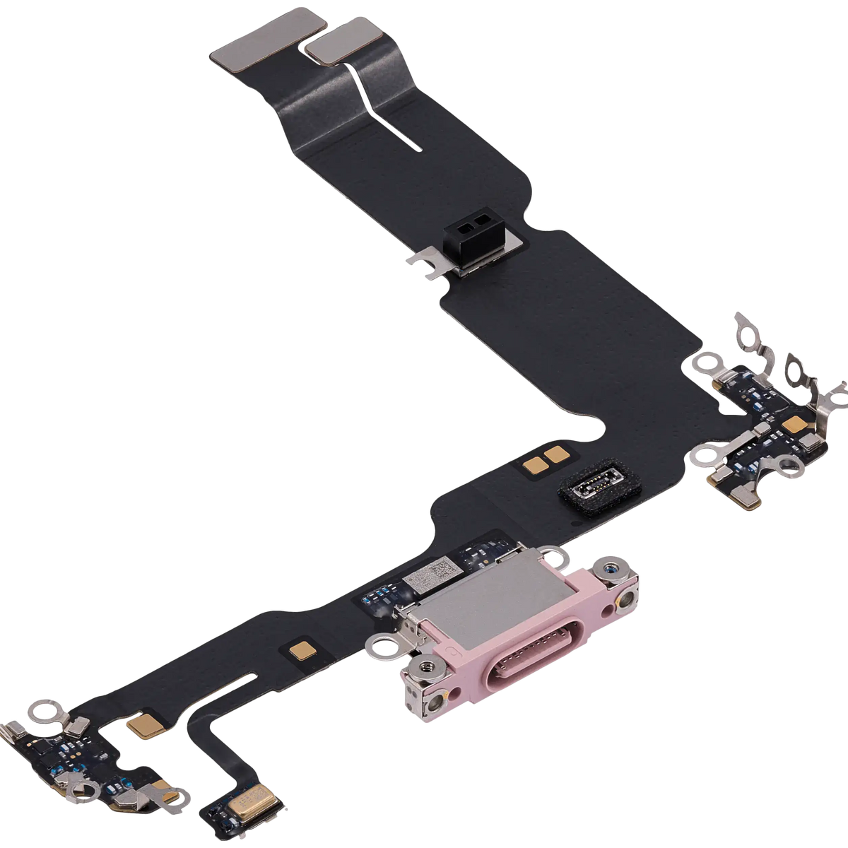 Charging Port Flex Cable For I Phone 15 Plus (Used Oem Pull) (Pink)