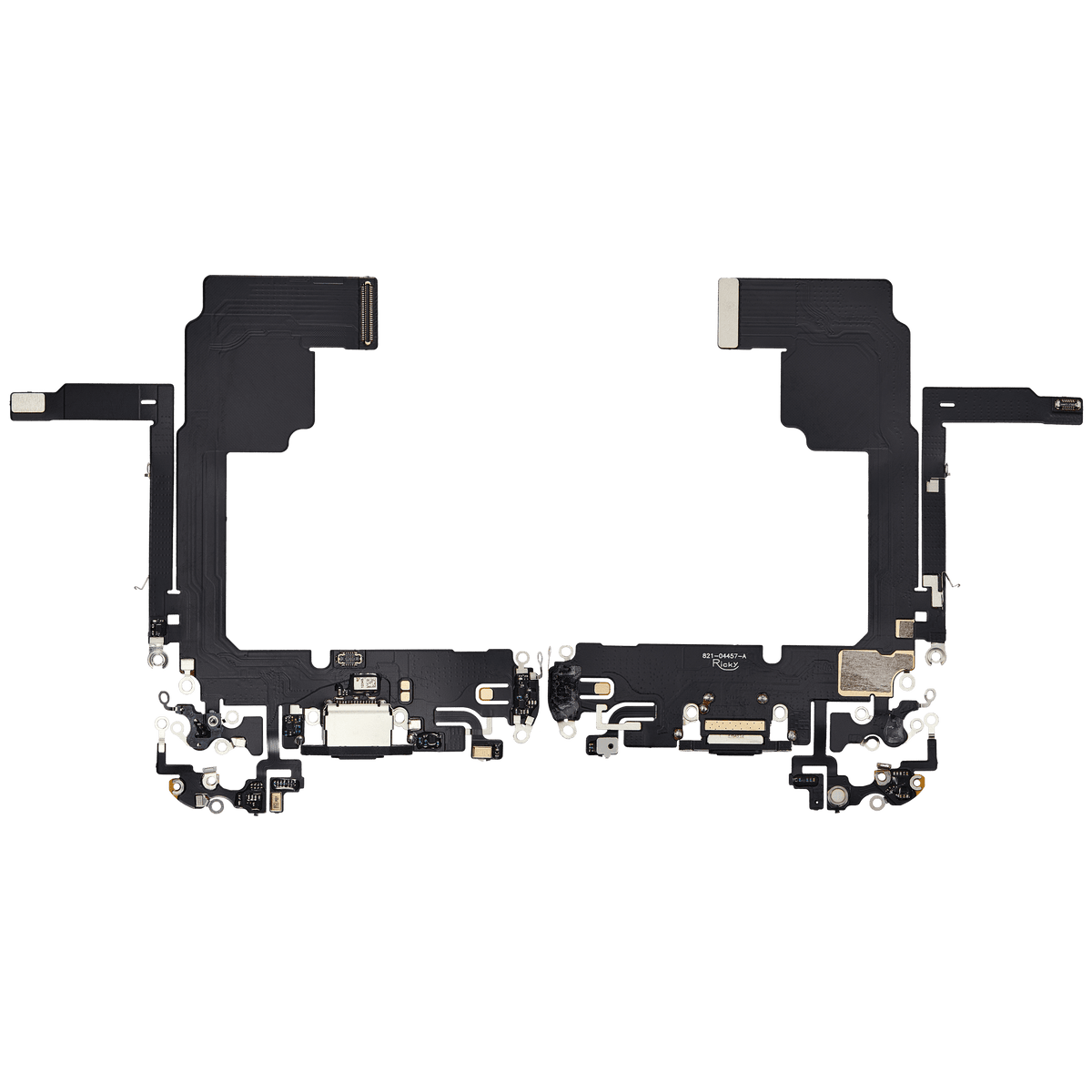 Charging Port Flex Cable For I Phone 15 Pro (Aftermarket Plus) (Black Titanium)