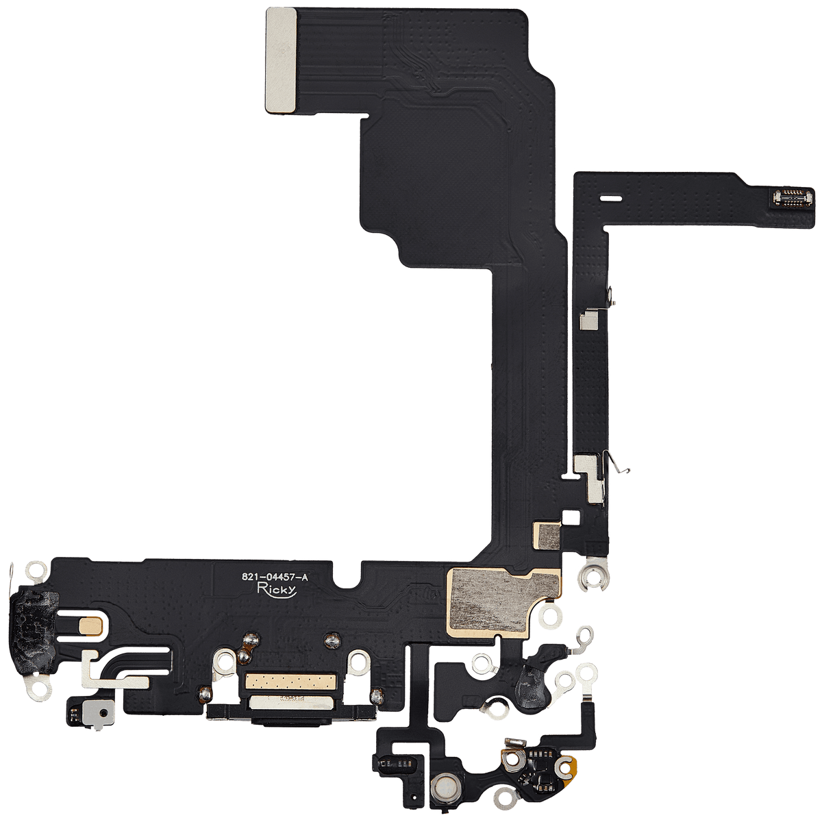 Charging Port Flex Cable For I Phone 15 Pro (Aftermarket Plus) (Black Titanium)