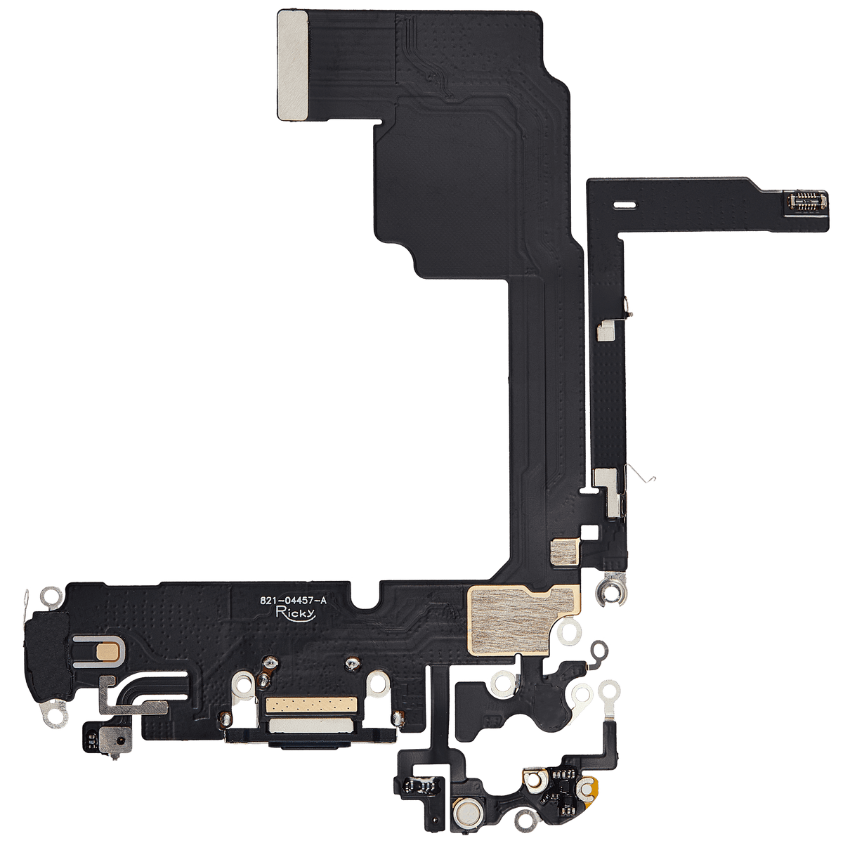 Charging Port Flex Cable For I Phone 15 Pro (Aftermarket Plus) (Blue Titanium)