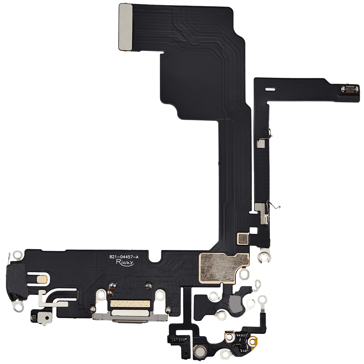 Charging Port Flex Cable For I Phone 15 Pro (Aftermarket Plus) (White Titanium)