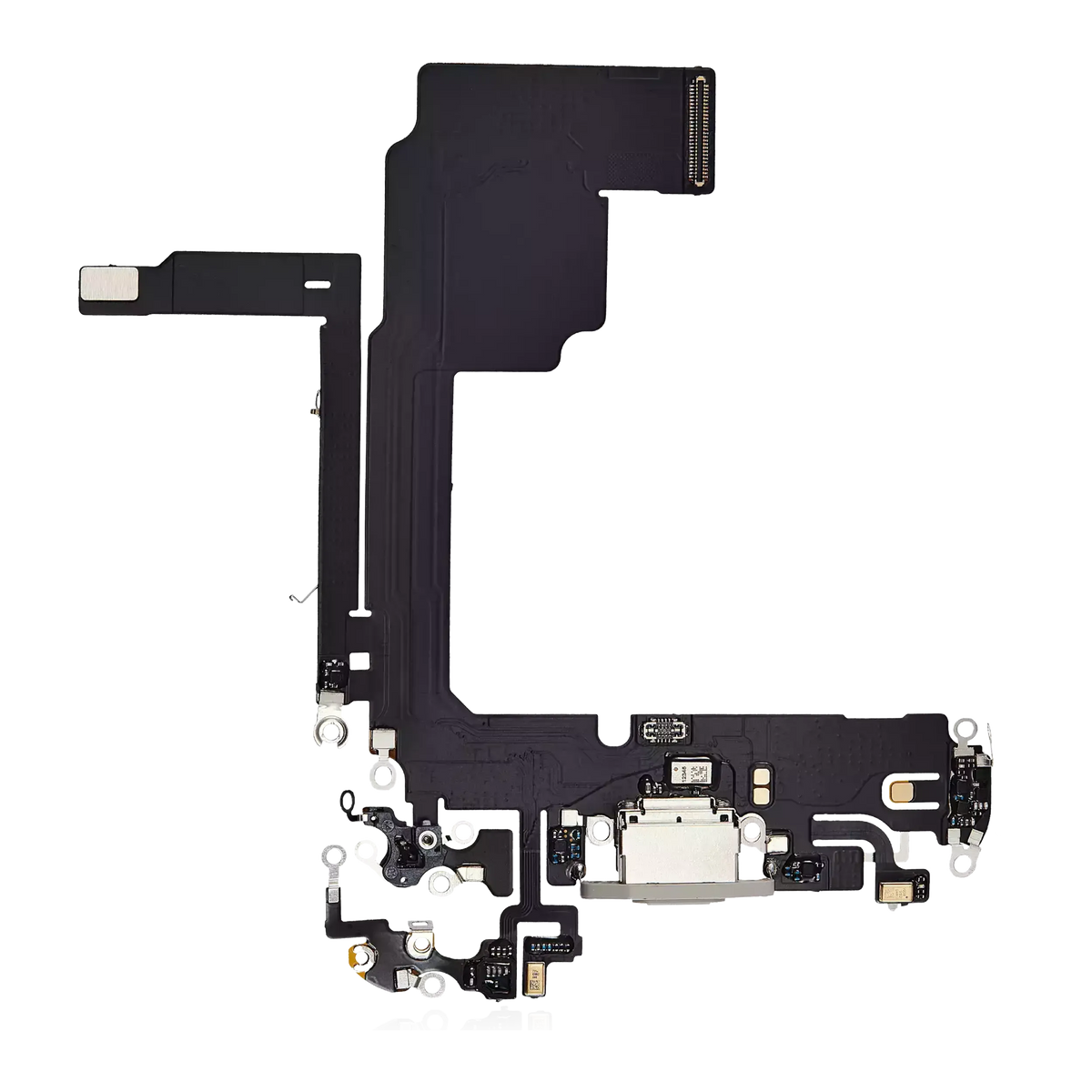 Charging Port Flex Cable For I Phone 15 Pro (Aftermarket Plus) (White Titanium)