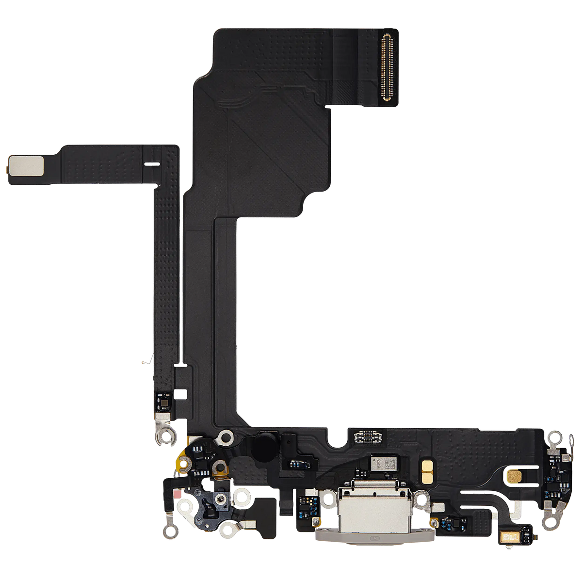 Charging Port Flex Cable For I Phone 15 Pro (Used Oem Pull) (White Titanium)