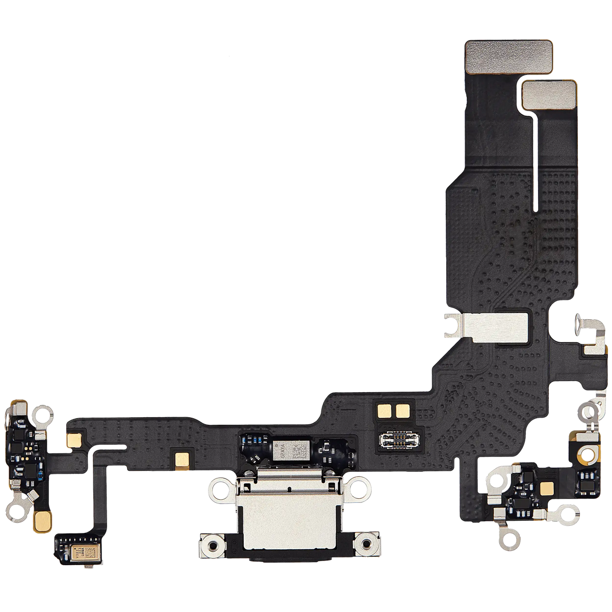Charging Port Flex Cable For I Phone 15 (Used Oem Pull) (Black)