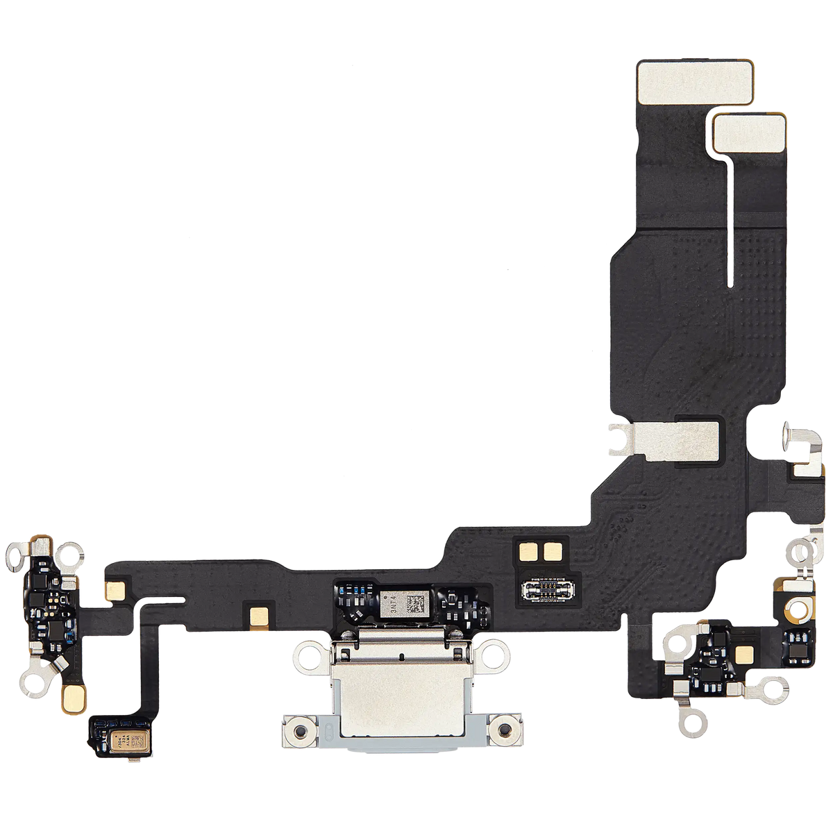 Charging Port Flex Cable For I Phone 15 (Used Oem Pull) (Blue)