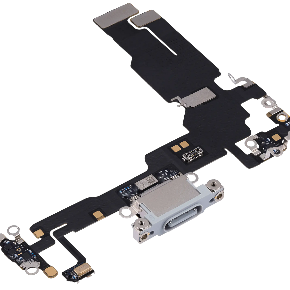 Charging Port Flex Cable For I Phone 15 (Used Oem Pull) (Blue)
