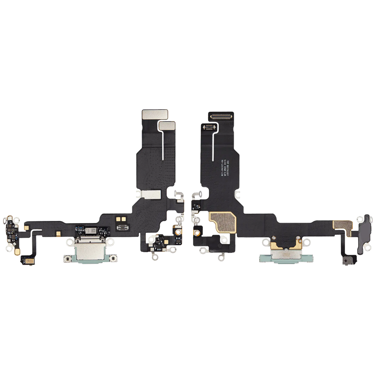 Charging Port Flex Cable For I Phone 15 (Used Oem Pull) (Green)