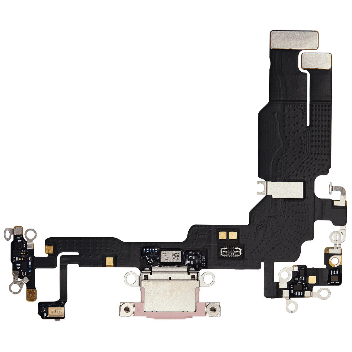 Charging Port Flex Cable For I Phone 15 (Used Oem Pull) (Pink)