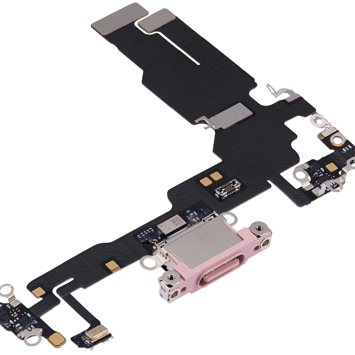 Charging Port Flex Cable For I Phone 15 (Used Oem Pull) (Pink)