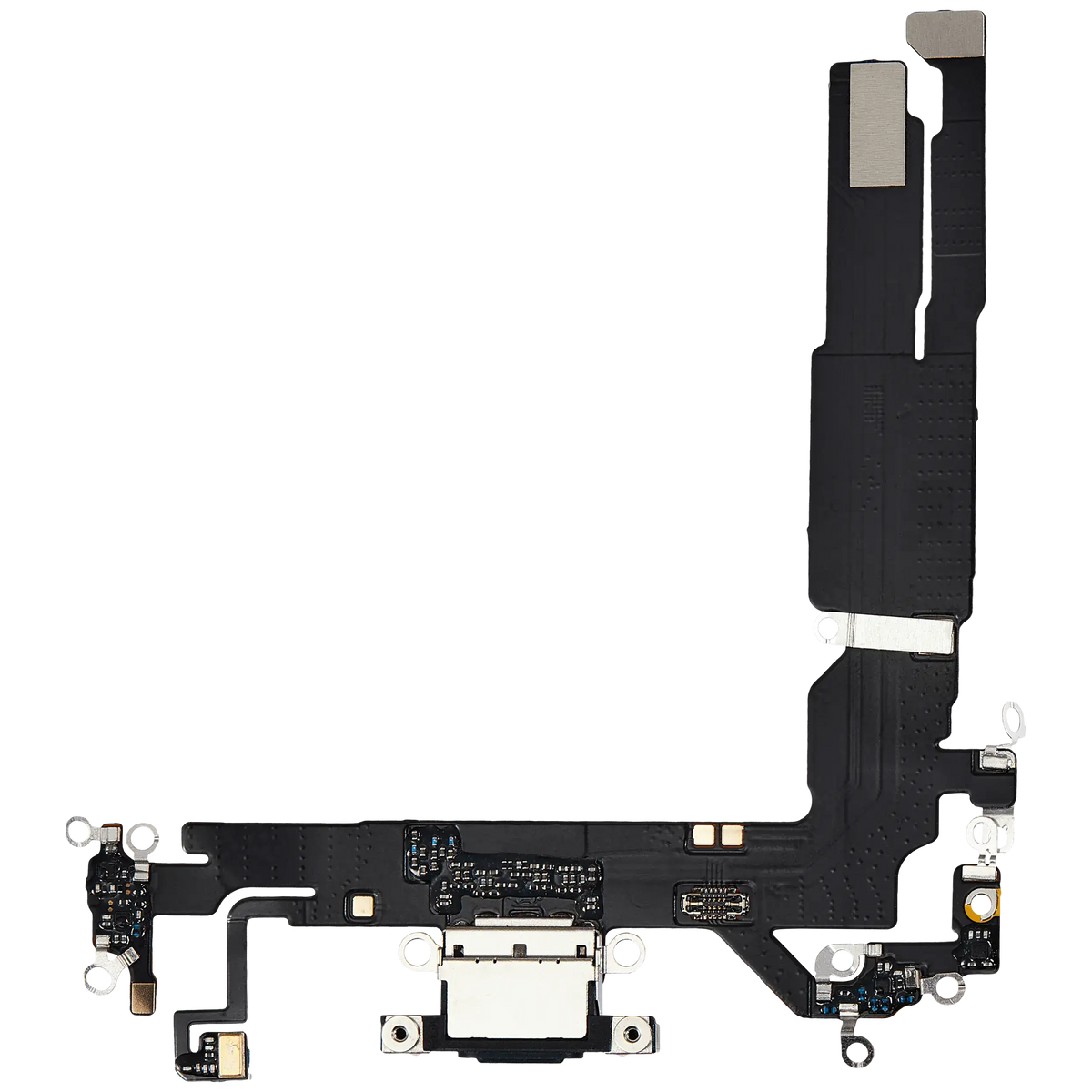 Charging Port Flex Cable For I Phone 16 (Aftermarket Plus) (Black)