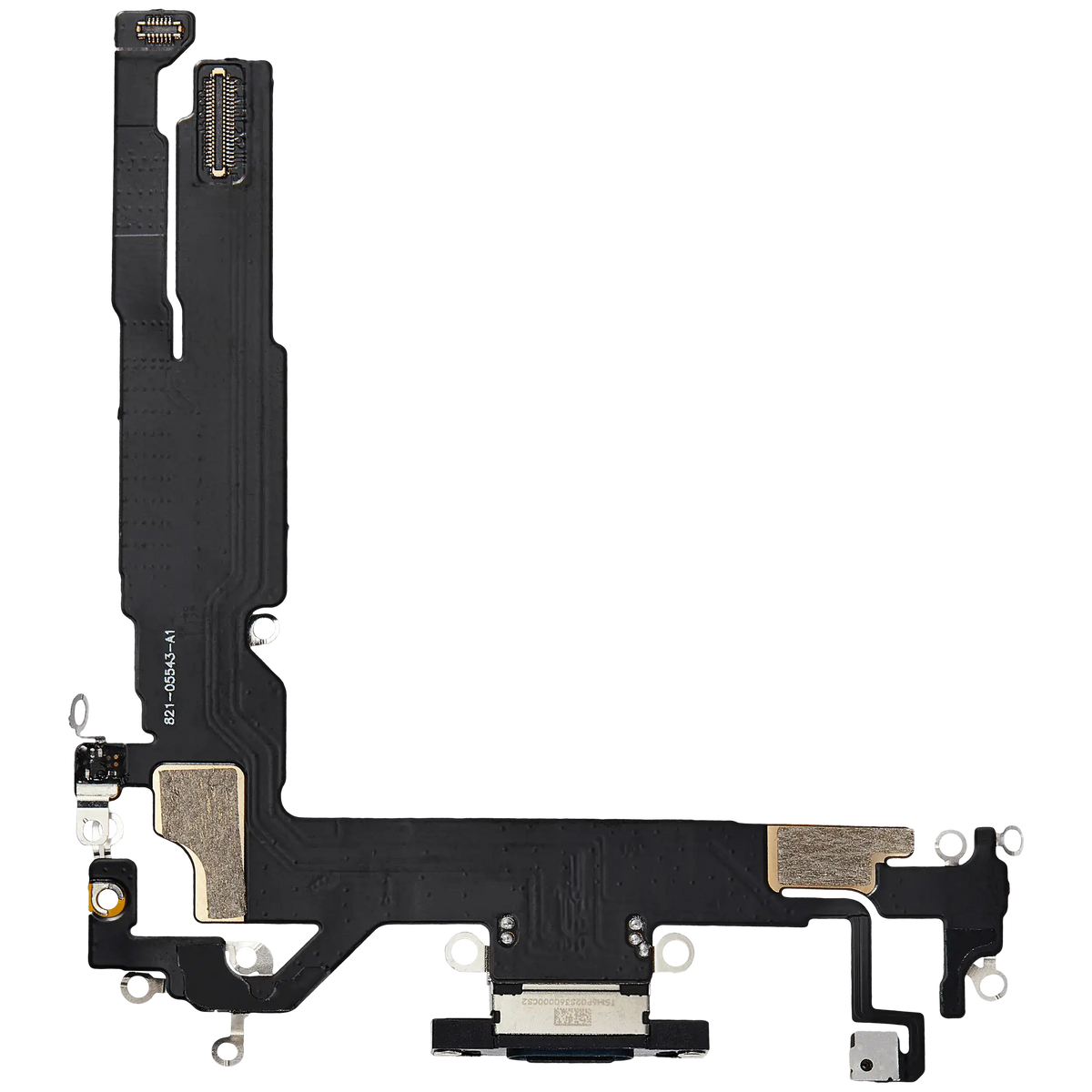 Charging Port Flex Cable For I Phone 16 (Aftermarket Plus) (Black)