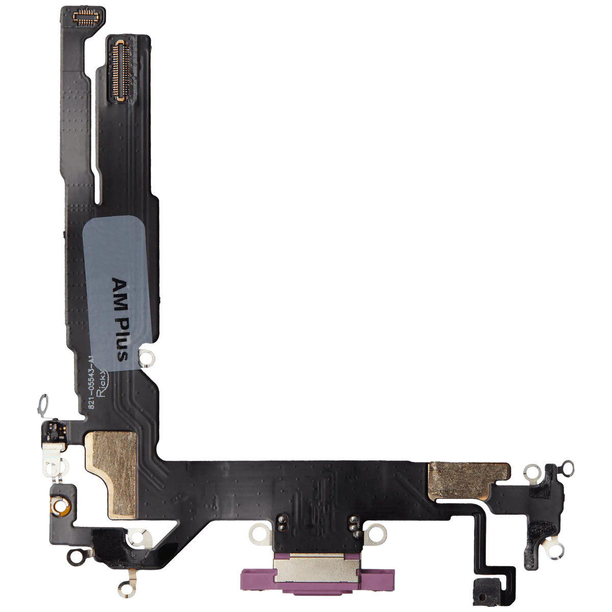 Charging Port Flex Cable For I Phone 16 (Aftermarket Plus) (Pink)