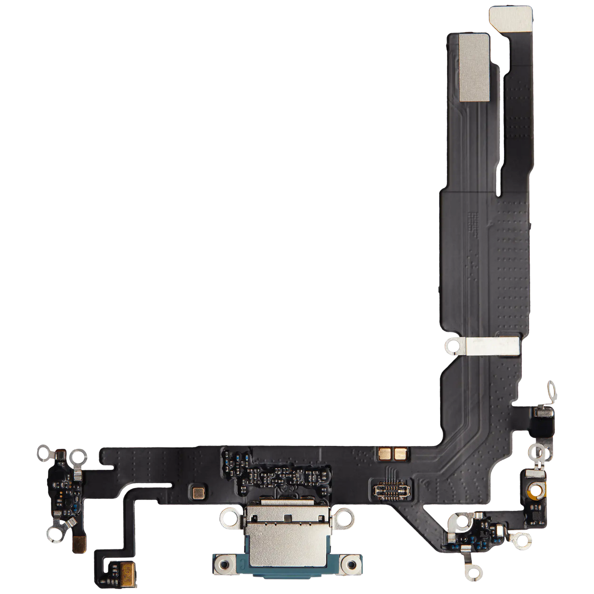 Charging Port Flex Cable For I Phone 16 (Aftermarket Plus) (Teal)