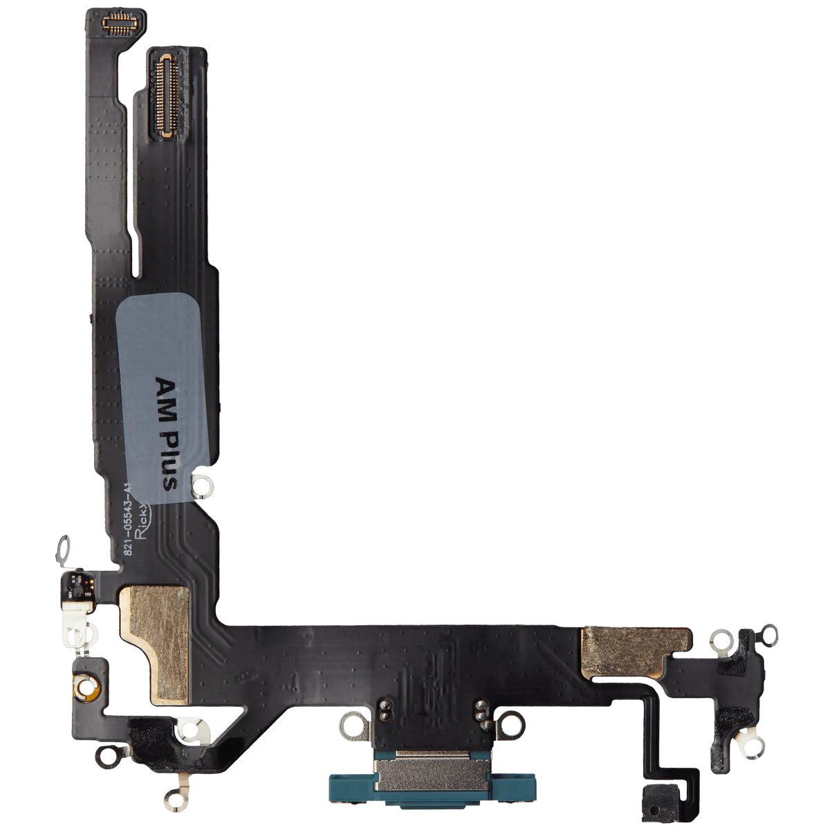 Charging Port Flex Cable For I Phone 16 (Aftermarket Plus) (Teal)