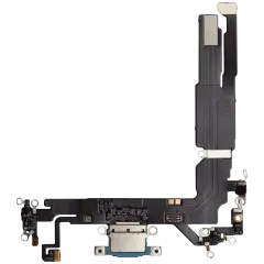 Charging Port Flex Cable For I Phone 16 (Aftermarket Plus) (Teal)