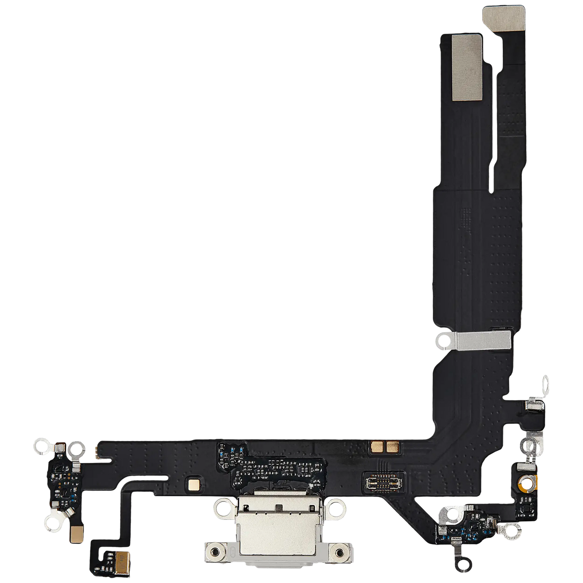 Charging Port Flex Cable For I Phone 16 (Aftermarket Plus) (White)