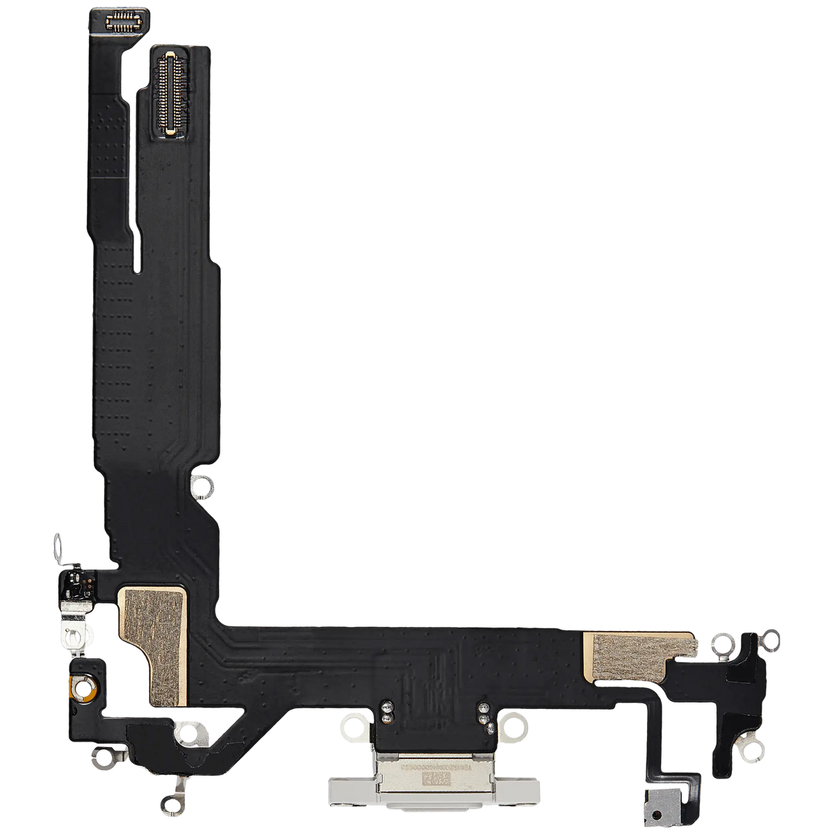Charging Port Flex Cable For I Phone 16 (Aftermarket Plus) (White)
