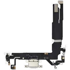 Charging Port Flex Cable For I Phone 16 (Aftermarket Plus) (White)