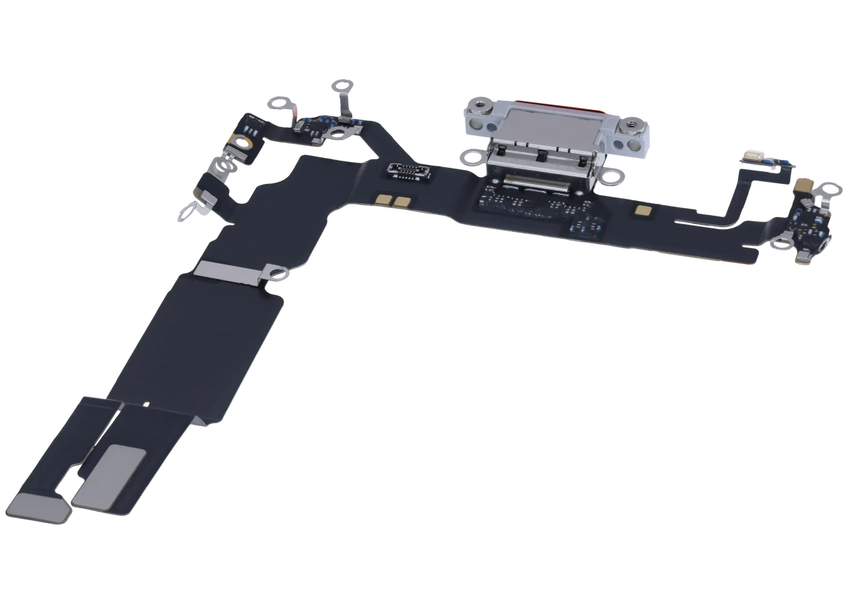 Charging Port Flex Cable For I Phone 16 (Eu / Uk / Ca) (Genuine Oem) (White)