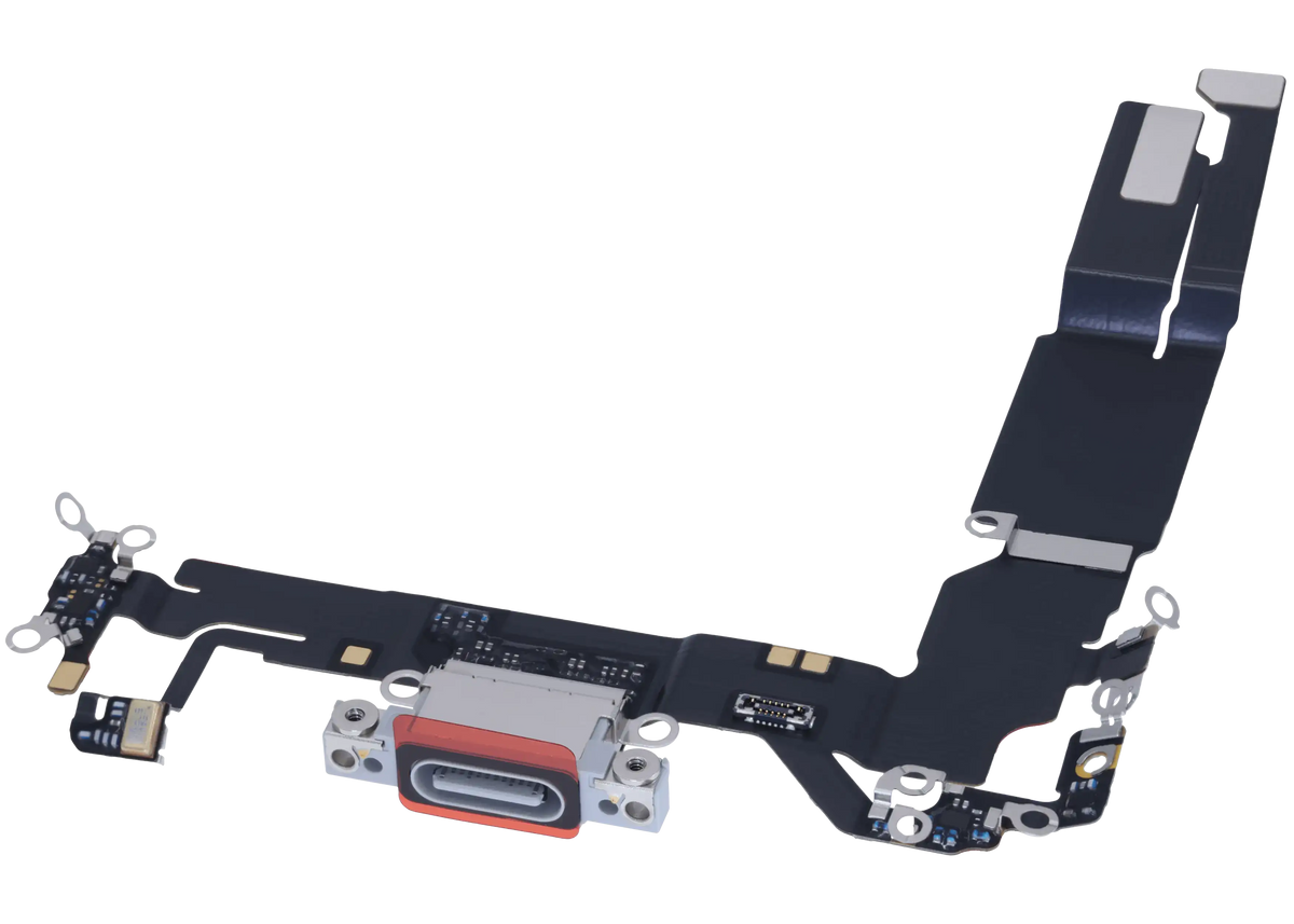 Charging Port Flex Cable For I Phone 16 (Eu / Uk / Ca) (Genuine Oem) (White)
